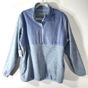 Simply Southern 1/4 zip Pullover fleece Corduroy Mist blue
